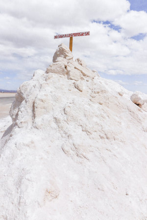The sign on the top of a mountain.の写真素材