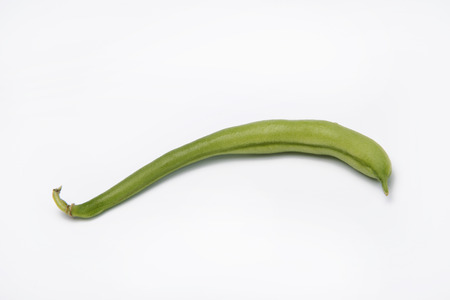 Delicious fresh green bean on  white backgroundの写真素材
