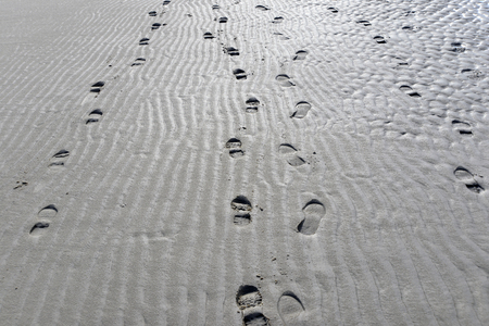 foots teps on Terschelling, The Netherlands