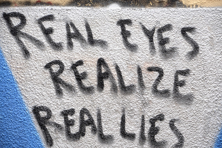 LESVOS, GREECE March 02, 2016: Words written by refugees and volunteers on walls at the Greek island Lesvos. Hotspot Moria, deportation center refugees.のeditorial素材