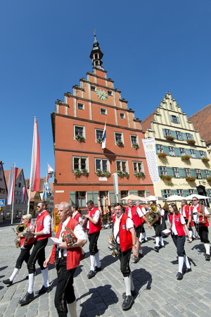 Beautiful village Dinkelsbuhl at the romantic Road in southern Germanyのeditorial素材
