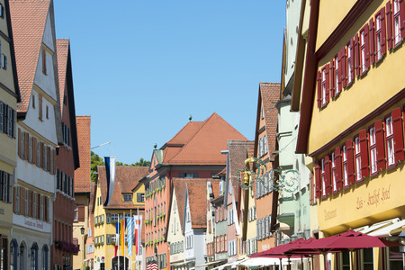 Beautiful village Dinkelsbuhl at the romantic Road in southern Germanyのeditorial素材