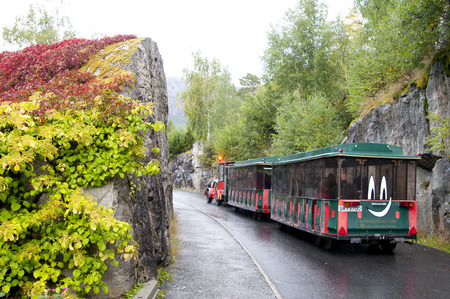 Tourist train at Eidflord Hardanger in Norwayのeditorial素材