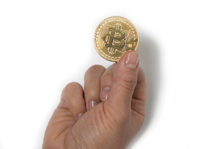 bitcoin gold coin cryptocurrency a digital money concept
