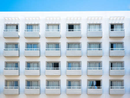 Balcony of a new apartment buildingの写真素材