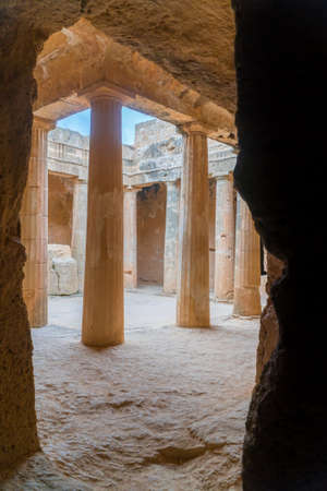 Ruins of Tombs of the Kings in Paphos, Cyprusの写真素材