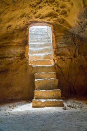 Ruins of Tombs of the Kings in Paphos, Cyprusの写真素材