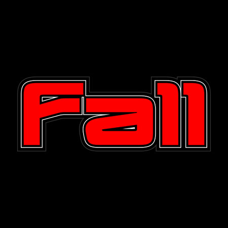 Fan Bold Typography Design with Modern Red Text and Black Background Minimal Graphic
