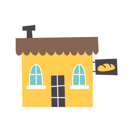 vector building bakeryのイラスト素材