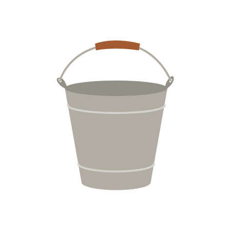 metal bucket hand drawのイラスト素材