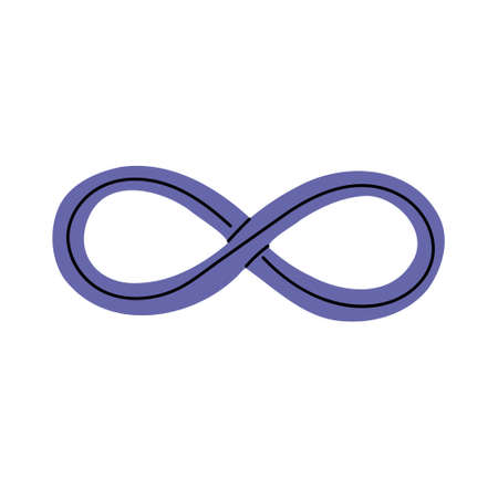 Infinity symbol hand drawn. Romantic vector hand drawn doodle element