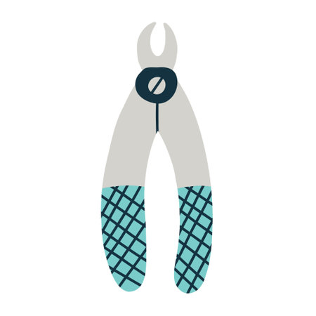 Dental Heavy Cutter. Tooth medical instrument element in isolated white background. Vector naive cartoon modern flat style clipartのイラスト素材