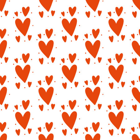 Flat pattern red heart. Love romantic background. Valentines design