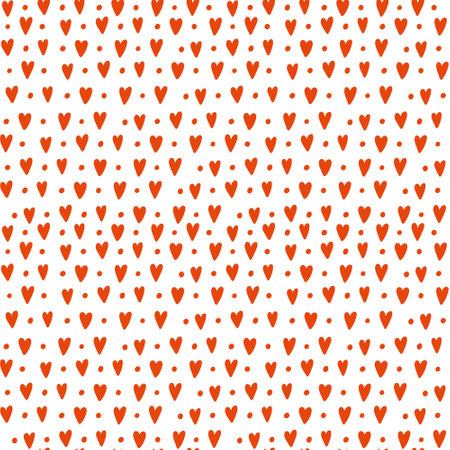 Pattern minimalist little heart and black dot. Love romantic background. Valentines designのイラスト素材