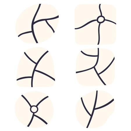 Set Children Map Schemes for kids map creator. Concept design, print, social media, poster, postcard. Modern Flat Styleのイラスト素材