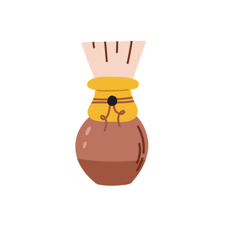 Drip coffee brewing device. Equipment for making aromatic beverages. Hand drawn kids vector illustration in doodle styleのイラスト素材