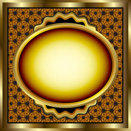 Floral Gold Frameの写真素材