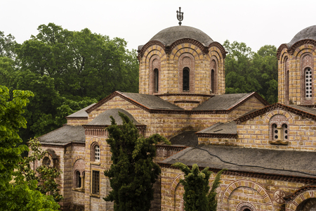 The Holy Patriarchal Monastery of Saint Dionysios of Olympus is the most important monastery in the prefecture of Pieria.の写真素材