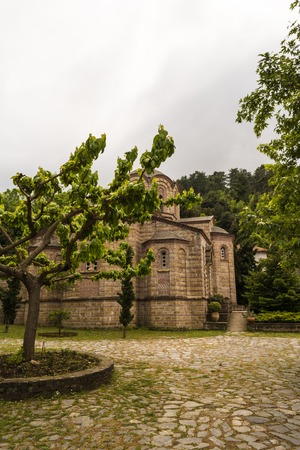 The Holy Patriarchal Monastery of Saint Dionysios of Olympus is the most important monastery in the prefecture of Pieria.の写真素材