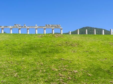 Temple Ruins at Ancient Messini, Messinia at Peloponnese, Greeceの写真素材