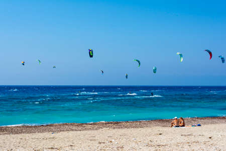 Agios Ioannis beach in Lefkas island Greeceのeditorial素材