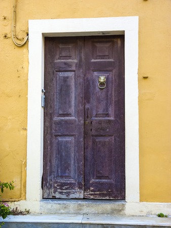 Entrance into old house in Corfu, Greece.の写真素材
