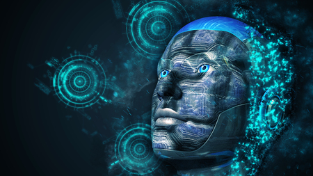 Cyborg Woman - Humanoidの写真素材