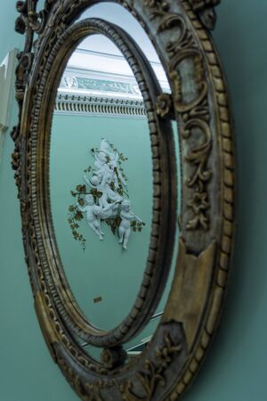 Achilleion palace, Corfu, Greece - August 24, 2018: Achilleion palace of Empress of Austria Elisabeth of Bavaria in Corfu island, Greeceのeditorial素材