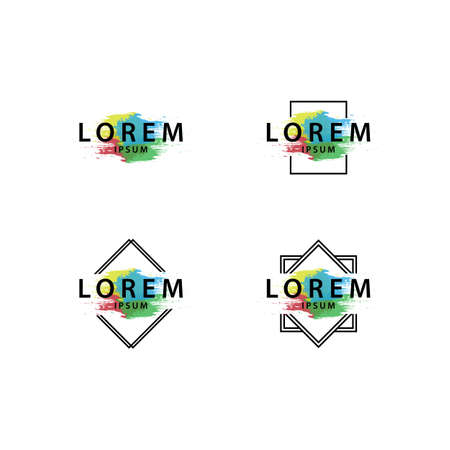 Abstract Brush Logo Pack Designのイラスト素材