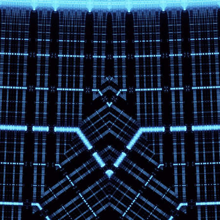 A Mandelbrot family fractal, generate with Fraqtive. Tron:Legacy inspired.