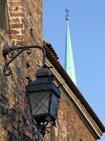 the street lamp on the streetの写真素材