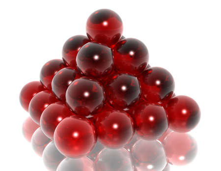 A pyramid made from Sphereの写真素材