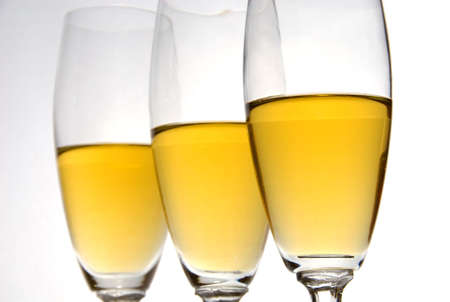 Three glasses of wineの写真素材