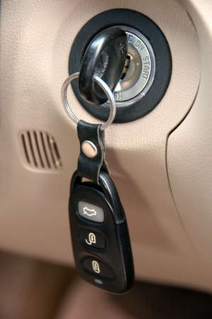 Car keys in ignition 