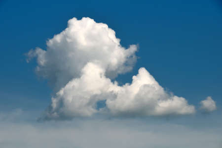 White clouds on blue sky