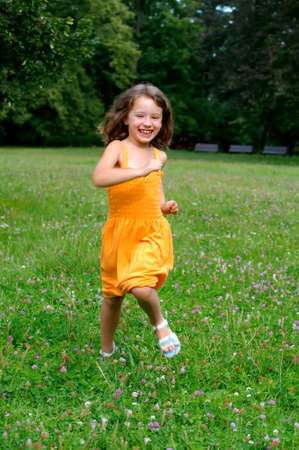 Running girlの写真素材