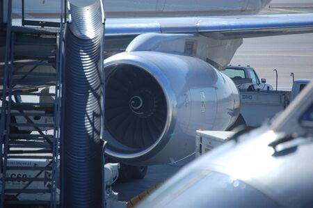 waiting at LA airportの写真素材