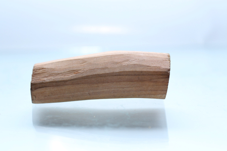 Wooden sandal isolated on a white backgroundの写真素材