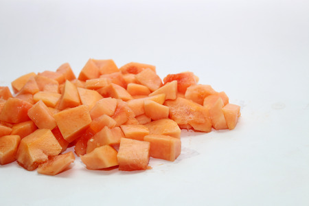 papaya sliceの写真素材