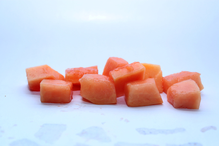 papaya sliceの写真素材