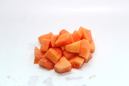 papaya sliceの写真素材