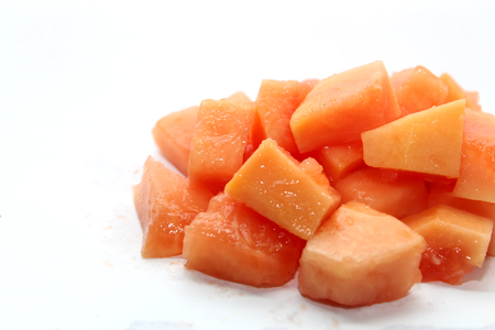 papaya sliceの写真素材