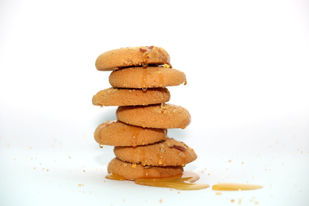 honey cookiesの写真素材