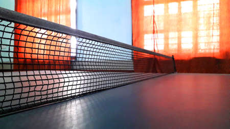 The table tennis net close view