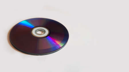 dvd cassette or disk backside view isolated in whiteの写真素材