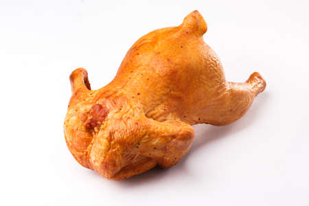 hen on a white backgroundの写真素材