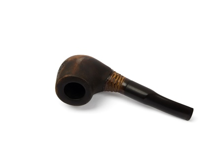 Smoking pipe on white background
