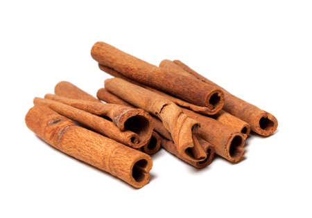 Cinnamon sticks isolated on white background