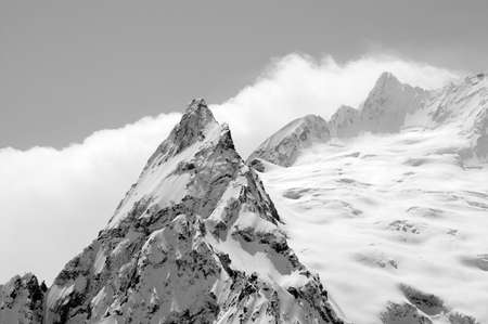 Caucasus Mountains. Dombay. Peak Ine. Close-up.の写真素材