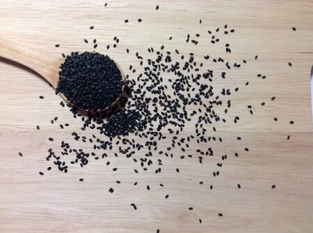 Dried food on woodendeskの素材